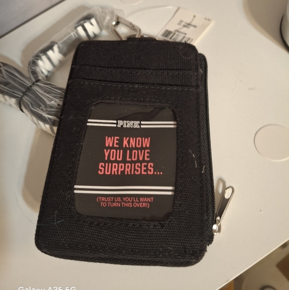 PINK Victoria's Secret Black and White Key & Card Holder - Picture 2 of 3